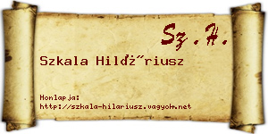Szkala Hiláriusz névjegykártya